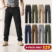 8-PACK ONLY $29-Black + Army Green + Khaki + Dark Gray + Navy Blue + Brown + Light Gray + Dark Green