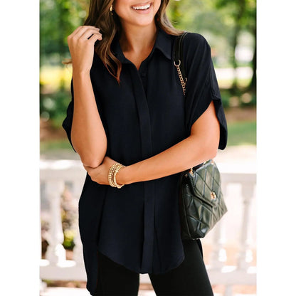 ⚡️Ends Today: 80% OFF! 🔥Women's Casual V Neck Button Down Blouse
