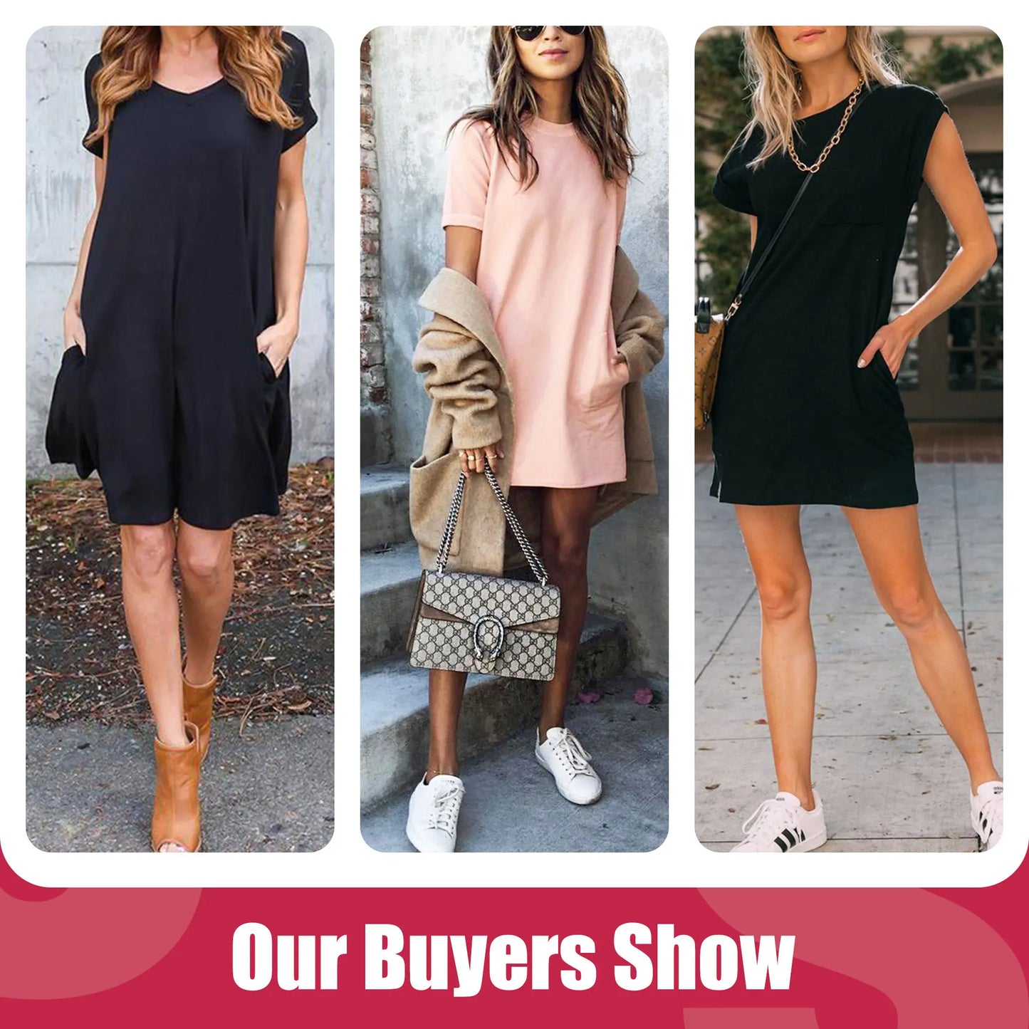 Flash Sale🔥Women's Casual T-Shirt Dress with Pockets