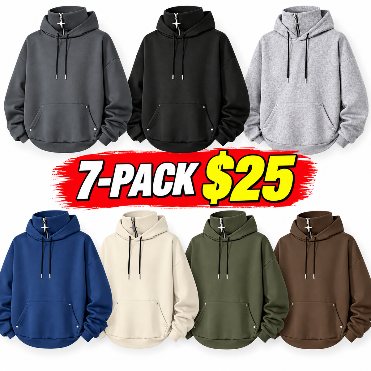 Men’s Loose-Fit Half-Zip Hoodie