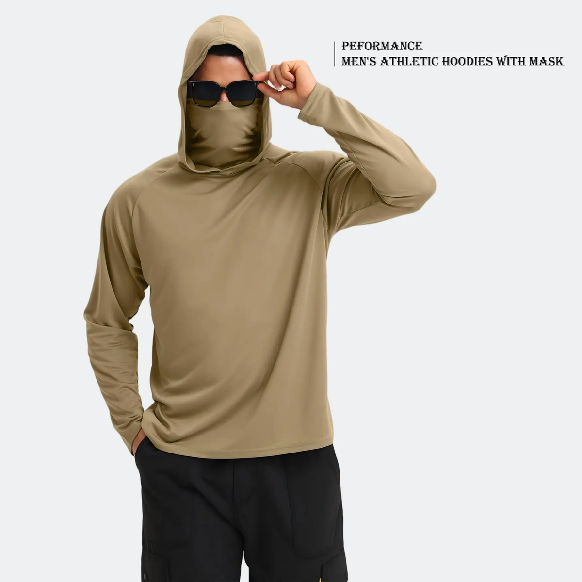 Men’s Outdoor Sun Protection Hoodie with Face Cover