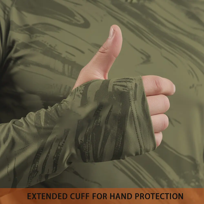 Men's Quick-dry Breathable Sun Protection Hooded Long Sleeve T- with Face Mask