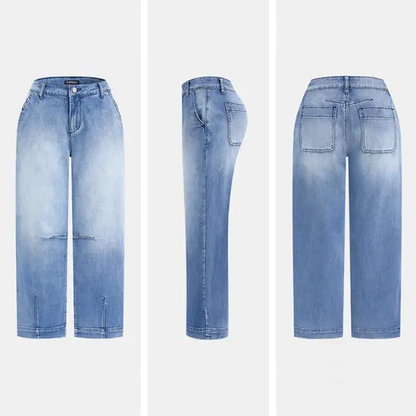 🔥 BUY 4, GET 1 FREE! 👖Women’s Comfy Stretch Barrel Jeans