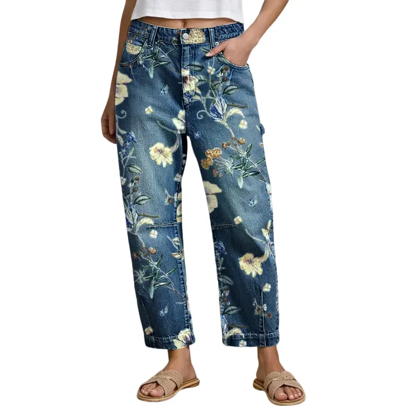 🔥 BUY 4, GET 1 FREE! 👖Women’s Comfy Stretch Barrel Jeans