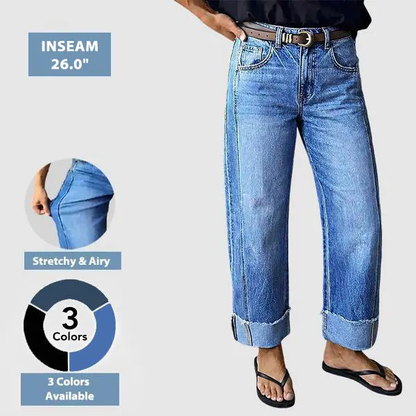 🔥 BUY 4, GET 1 FREE! 👖Women’s Comfy Stretch Barrel Jeans