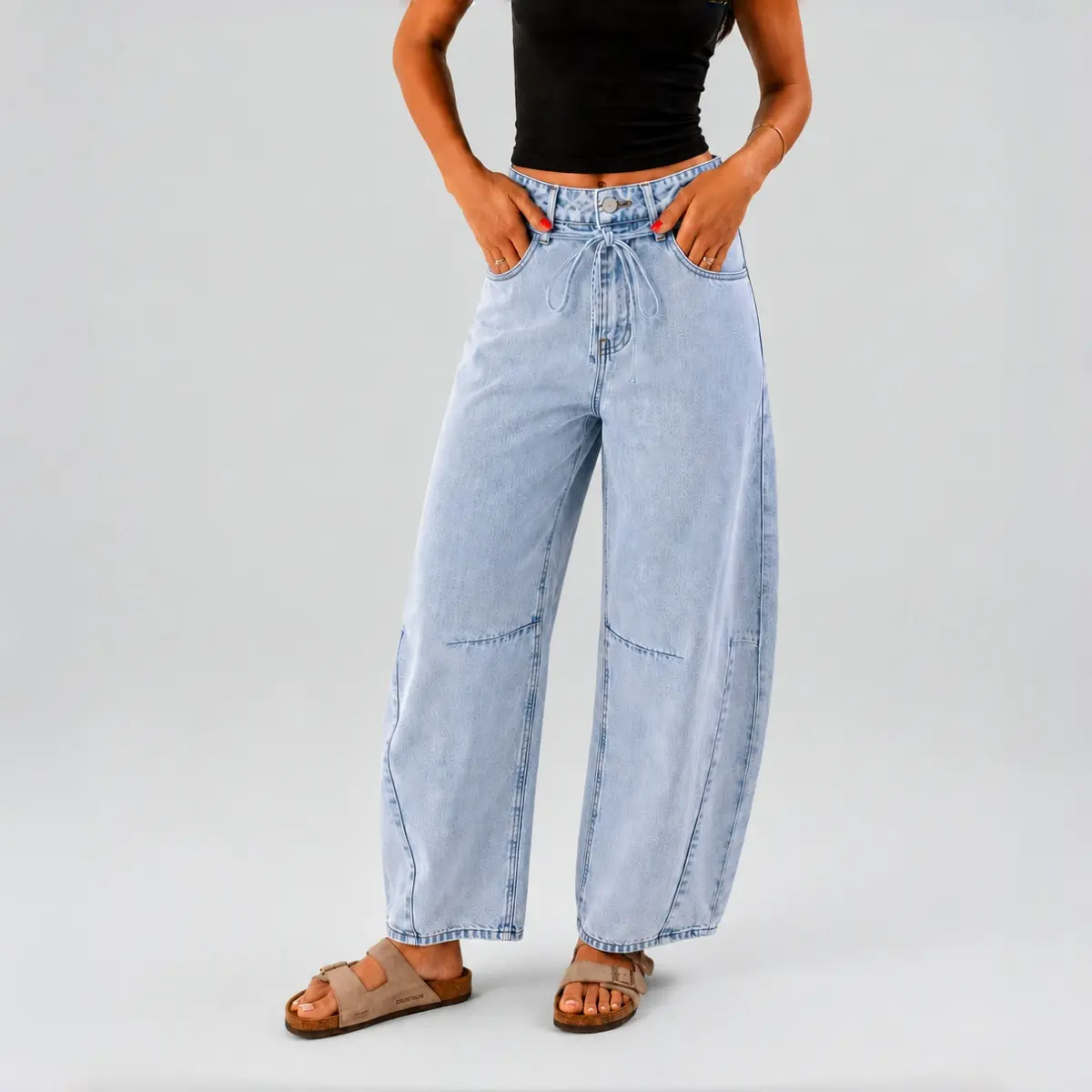🔥 BUY 4, GET 1 FREE! 👖Women’s Comfy Stretch Barrel Jeans