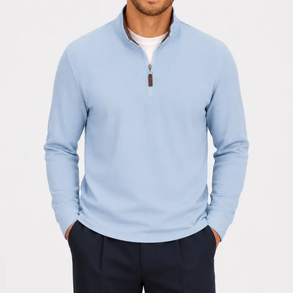 Men's Quarter Zip Mock Neck Pullover