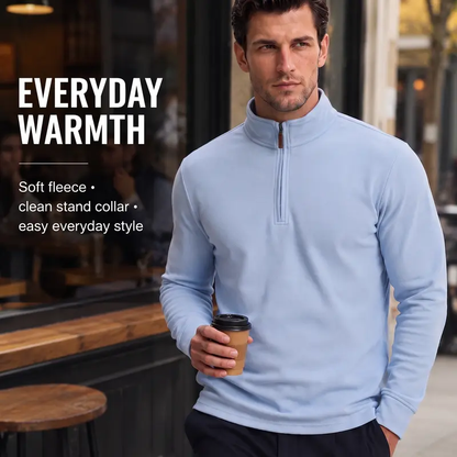 Men's Quarter Zip Mock Neck Pullover