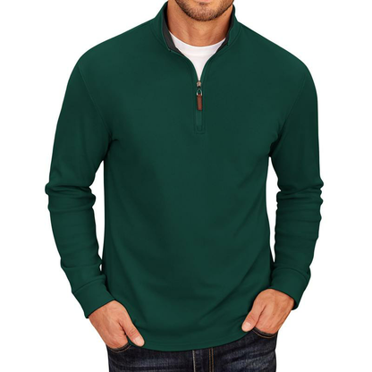 Men's Quarter Zip Mock Neck Pullover