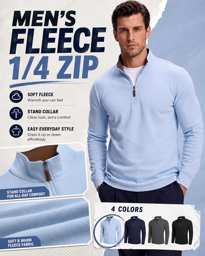 Men's Quarter Zip Mock Neck Pullover