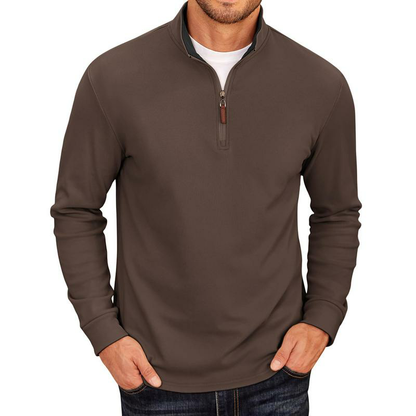 Men's Quarter Zip Mock Neck Pullover