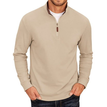Men's Quarter Zip Mock Neck Pullover