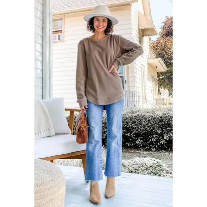 Womens Sweatshirt Crewneck Long Sleeve Shirts