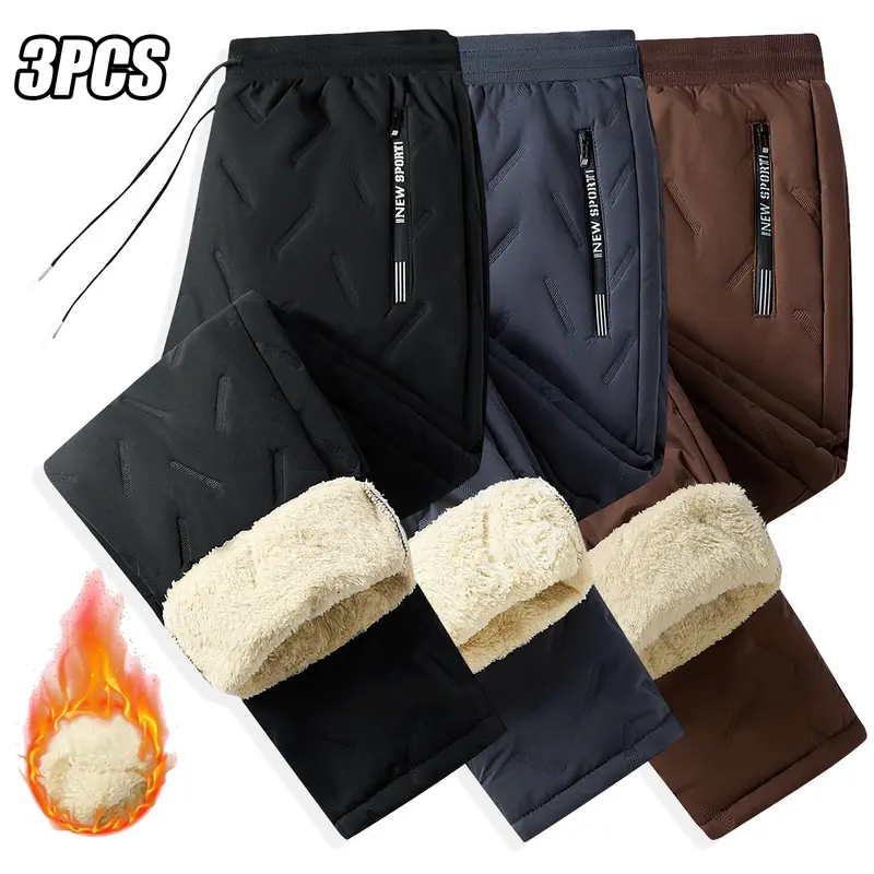 Men's Fleece-Lined Warm Winter Windproof Pants