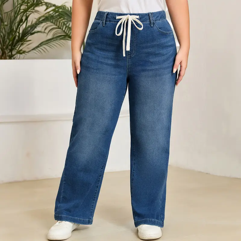 Women's Plus Size Wide Leg Jeans