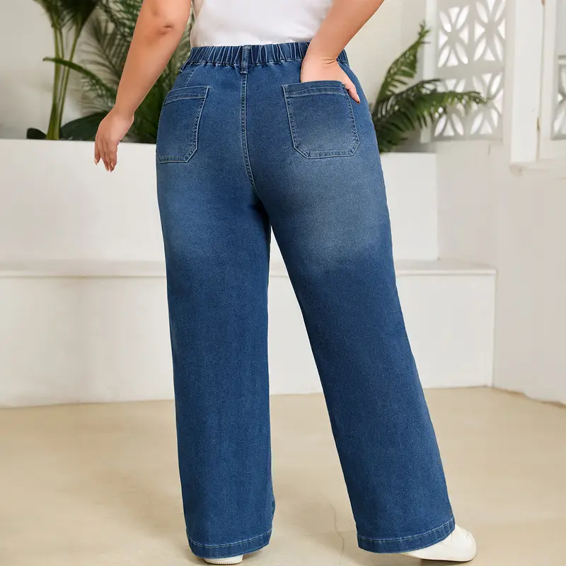 Women's Plus Size Wide Leg Jeans