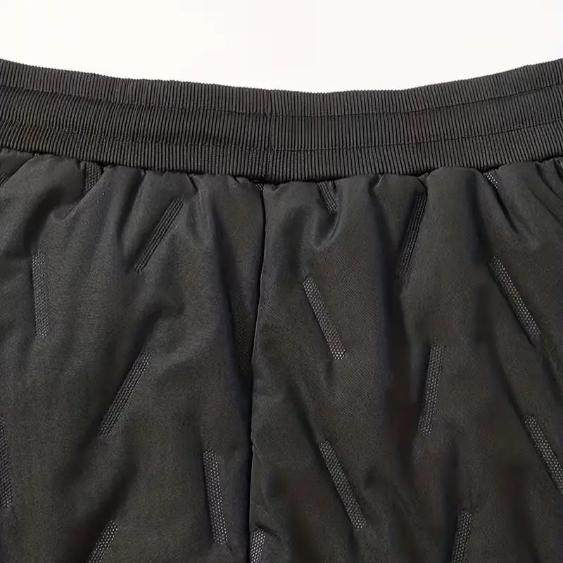 Women's Fleece-Lined Padded Winter High Waisted Pants with Zip Pockets