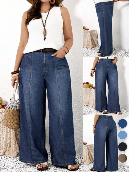 Plus Size Wide Leg Jeans