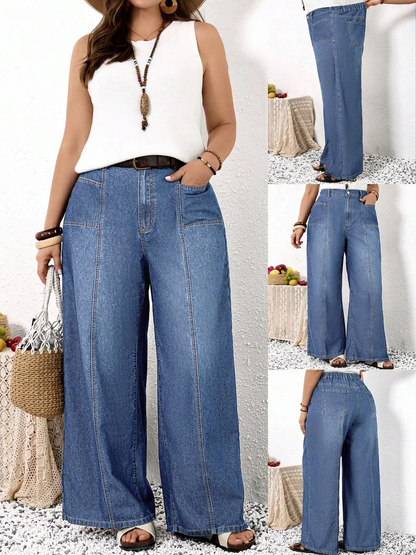 Plus Size Wide Leg Jeans