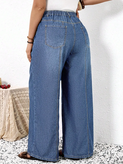 Plus Size Wide Leg Jeans