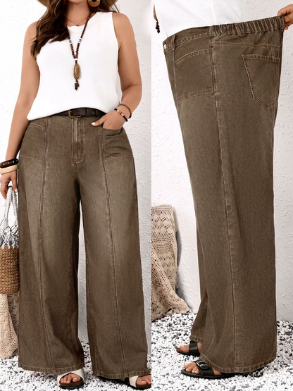 Plus Size Wide Leg Jeans