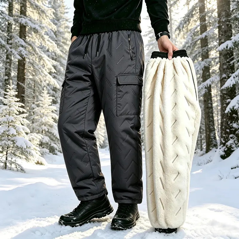Men's thick winter ski work pants