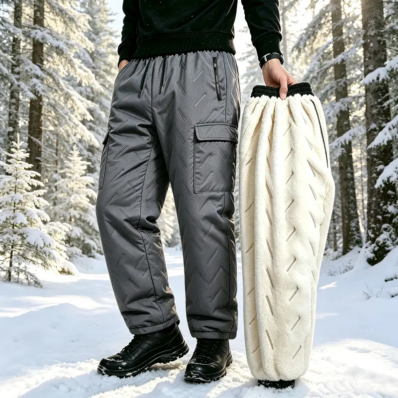 Men's thick winter ski work pants