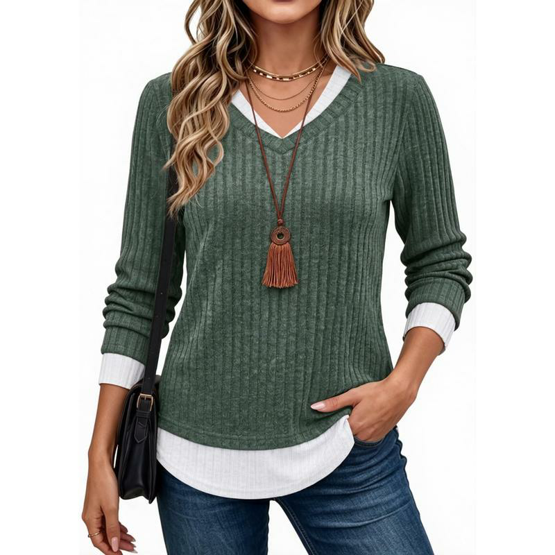 Womens Long Sleeve Shirts Lightweight Tunic Sweaters