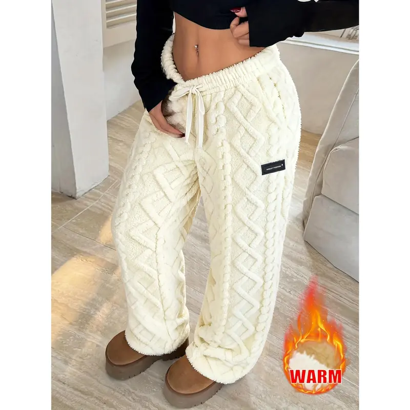 Winter Women's Lamb Fleece Long Pants