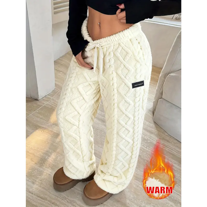 Winter Women's Lamb Fleece Long Pants