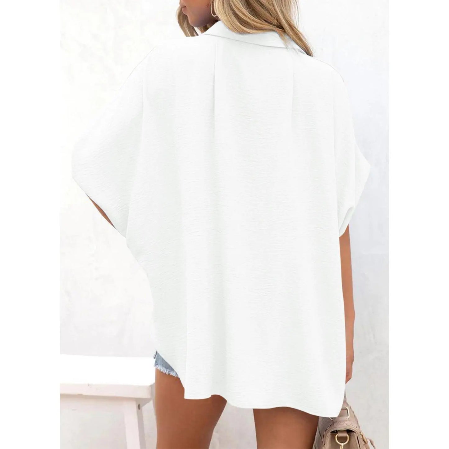 ⚡️Ends Today: 80% OFF! 🔥Women's Casual V Neck Button Down Blouse