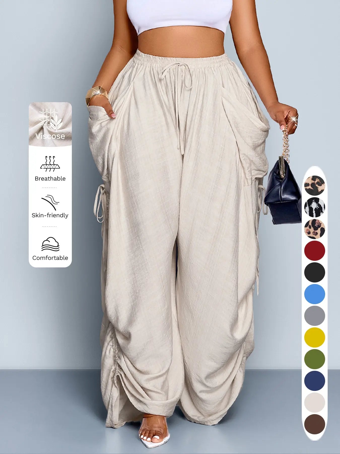 Summer sale⚡  Women's Casual Loose-Fit Wide Leg Pants - All-Season Comfort