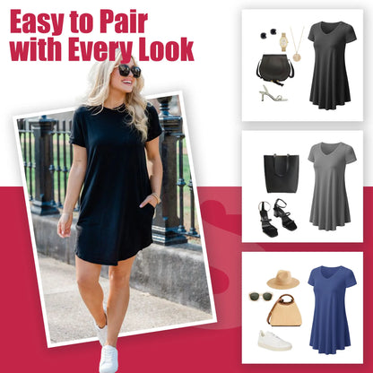 Flash Sale🔥Women's Casual T-Shirt Dress with Pockets