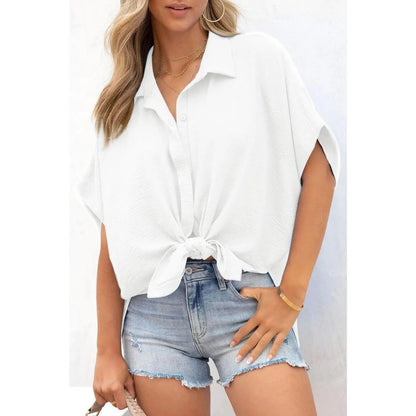 ⚡️Ends Today: 80% OFF! 🔥Women's Casual V Neck Button Down Blouse