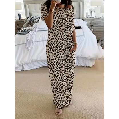 Women's Casual Batwing Sleeve Comfy Dress - with Pockets