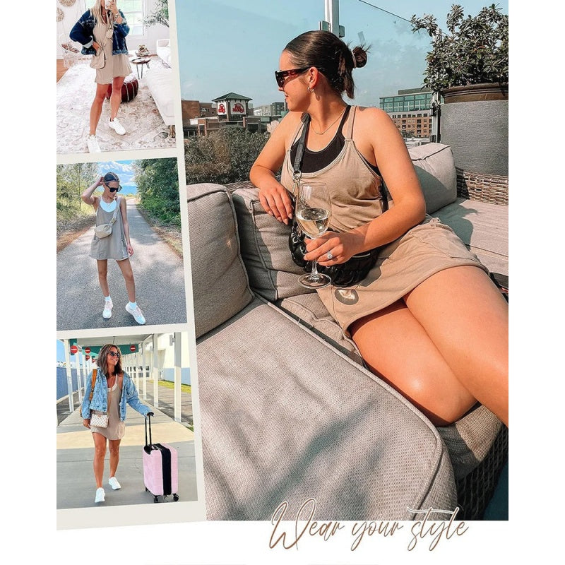 Lounge Dress with Built-In Shorts & Pockets