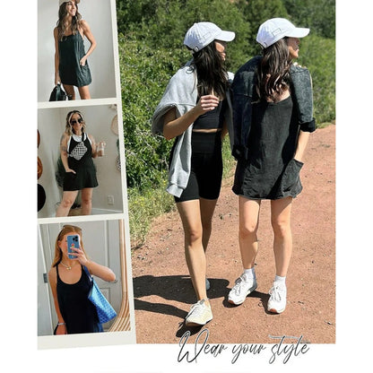 Lounge Dress with Built-In Shorts & Pockets