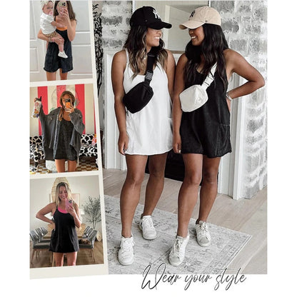 Lounge Dress with Built-In Shorts & Pockets