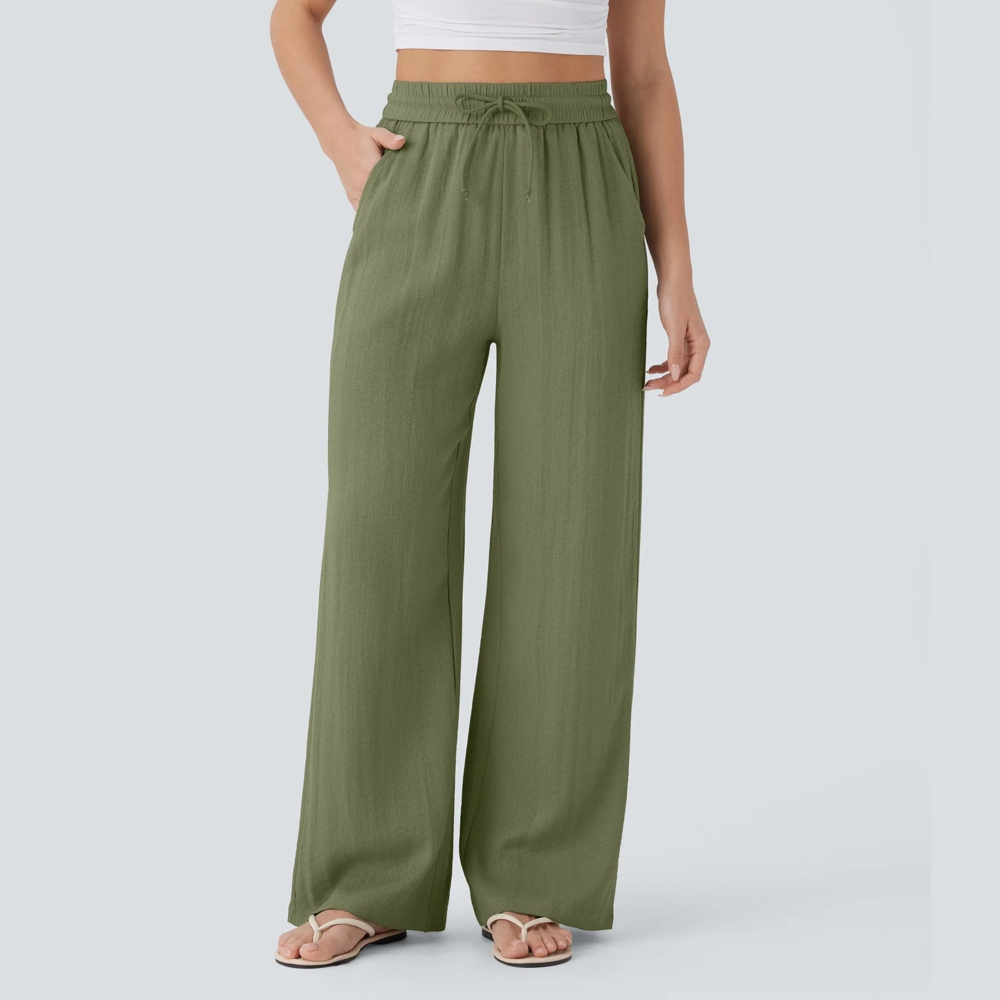 Summer sale⚡️【Creator’s Pick】Drawstring Wide Leg Casual Pants