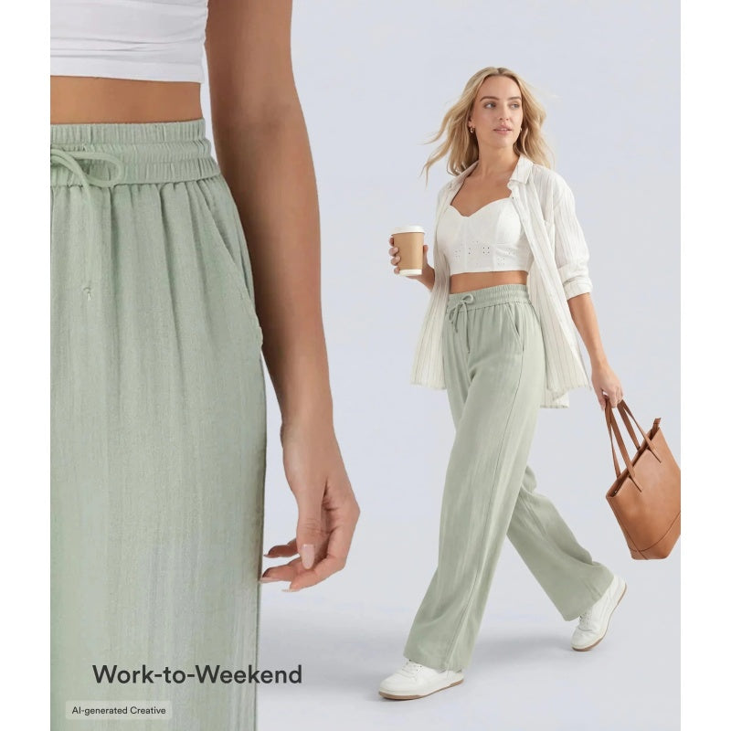 Summer sale⚡️【Creator’s Pick】Drawstring Wide Leg Casual Pants